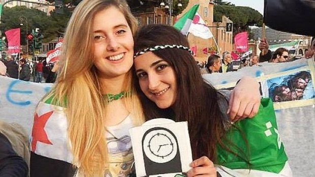 Greta Ramelli (left) and Vanessa Marzullo, the Italian aid workers believed taken hostage in Syria.  