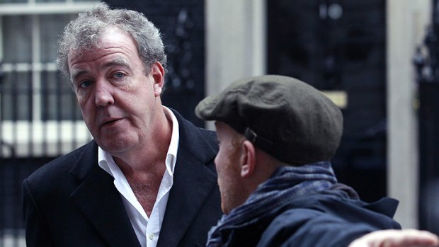 More trouble ... Jeremy Clarkson speaks to a member of his crew.