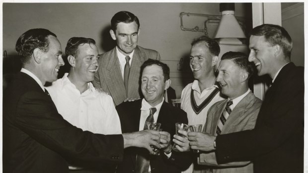 Australian Jim Burke (third from left) played in an era when mental health was not talked about.