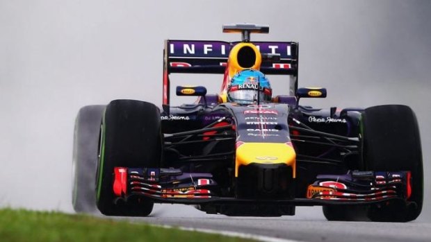 Sebastian Vettel of Germany narrowly missed pole position for the Malaysian Grand Prix.