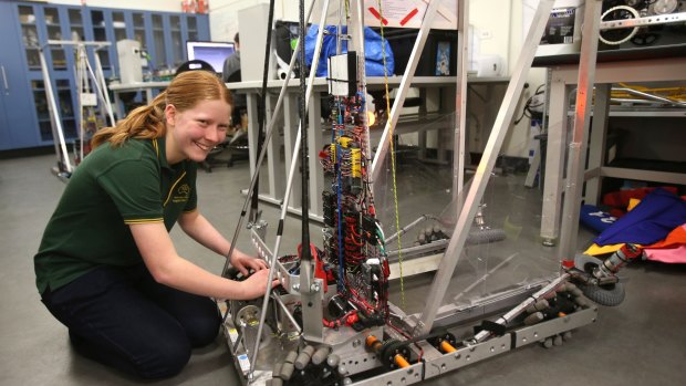 Katherine Allen is year 12 student at Hornsby Girls' High and a member of the Thunder Down Under robotics team.