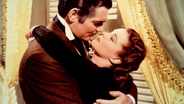 Cult status: Clark Gable and Vivien Leigh in <em>Gone With the Wind</em>.
