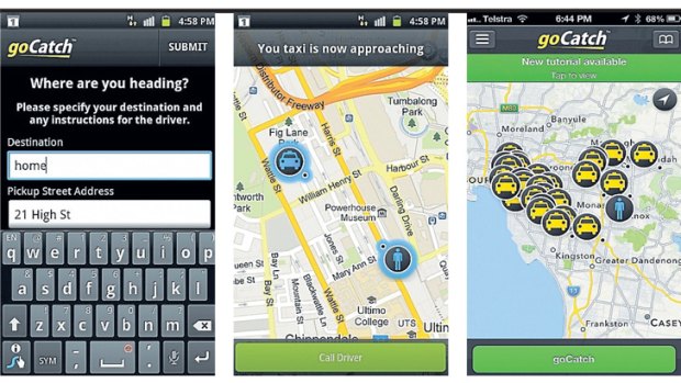 The goCatch ordering form and location maps allow the fare and the driver to know each other's whereabouts in real time.
