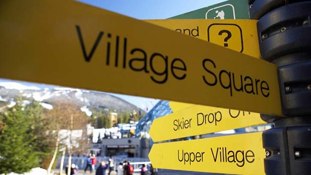 No 'Little Australia' sign? A staggering 34 per cent of Whistler-Blackcomb's workforce is Australian.