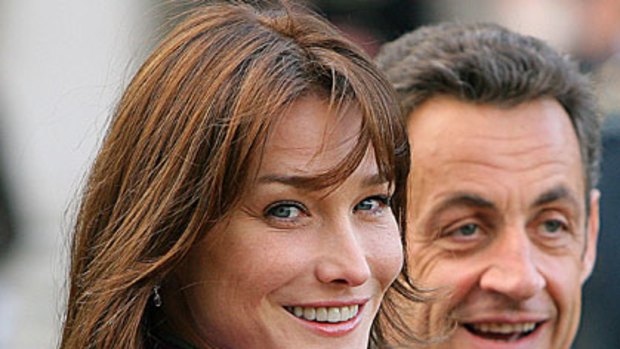 Carla Bruni and Nicolas Sarkozy.