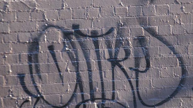 A graffiti tag close to the tunnel at Lewisham appeared to show the word "Ontre" sprayed in black paint.