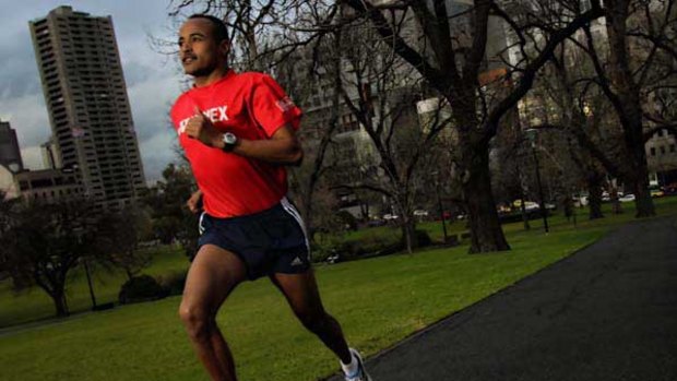 Ethiopian runner Asamenew Yeshanew. <i>Photo: Paul Rovere</i>