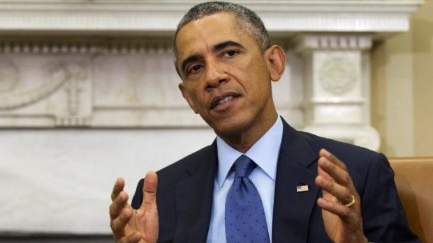 Long game: Barack Obama's response to events in Iraq and Syria has been criticised for being too passive.