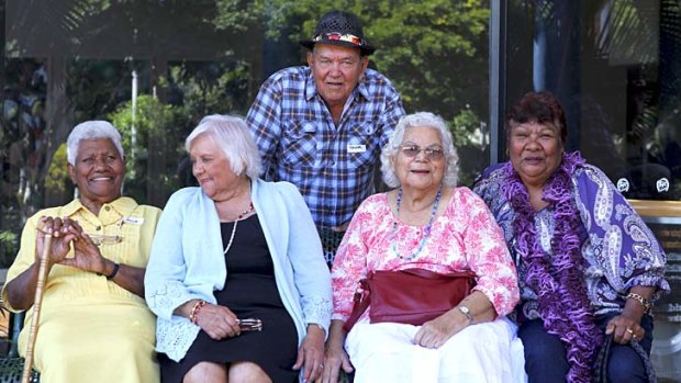 Joyce Lea, 77, Shirley Wilkinson, 76, Danny Wagg, 74, Amelia Baker, 84, and Joan McFarlane, 73, were were among the 250 indigenous elders at the annual Golden Oldies lunch  at the Broncos Leagues Club.