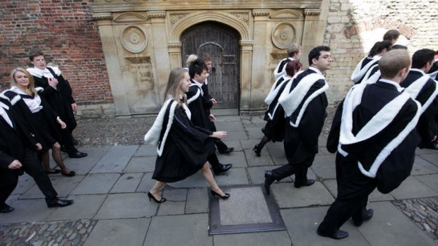 Standards to uphold ... Cambridge University graduates about to make their way in the world.