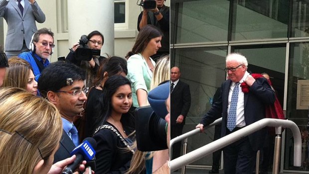 Lloyd Rayney was flocked by the media on Thursday while prosecutor John Agius left the court without commenting.