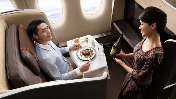 Singapore Airlines' new first-class seating.