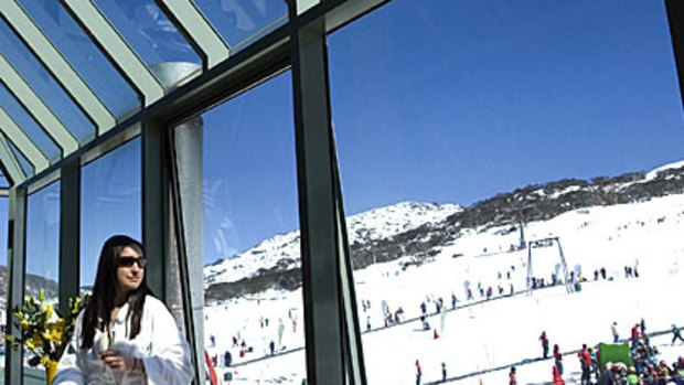 Blue-sky views at Perisher Valley Hotel.