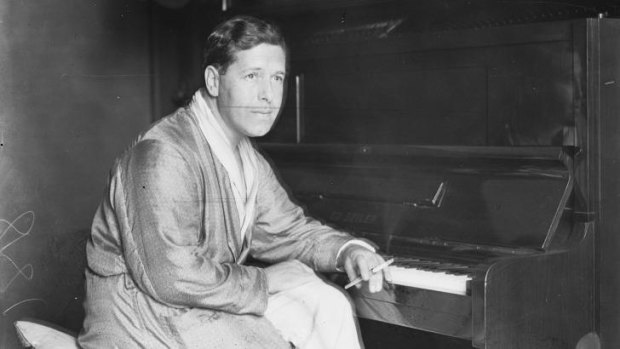 Composer Arthur Benjamin works at his piano in 1929.