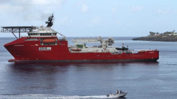 Ocean Protector: 157 asylum seekers were detained on the vessel for a month earlier this year.