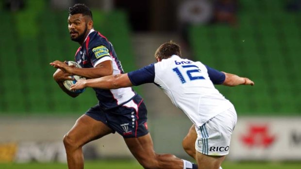 Attacking panache &#8230; Kurtley Beale makes a break for the Rebels against the Auckland Blues on Saturday. The Waratahs are feeling the loss of their former player – and not just on the field.