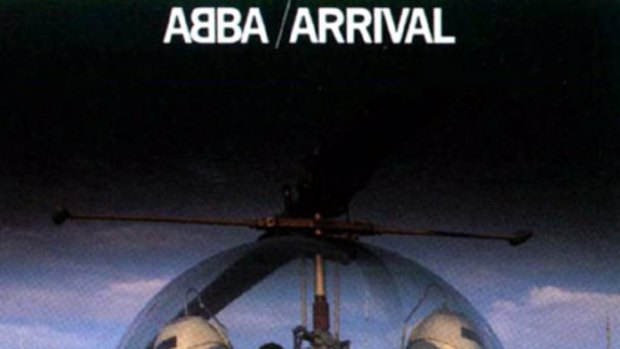 Agnetha (third from left) wearing the missing jumpsuit on ABBA's Arrival album cover.