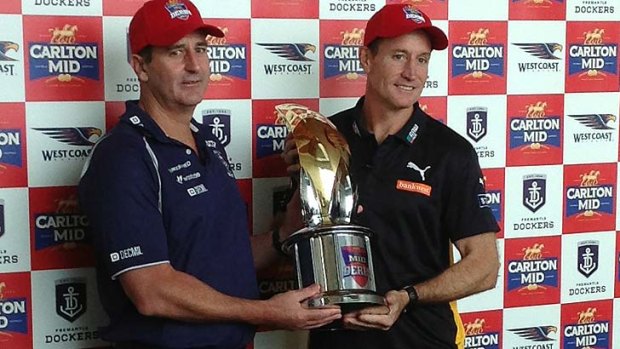 Ross Lyon and John Worsfold are giving nothing away ahead of the western derby.