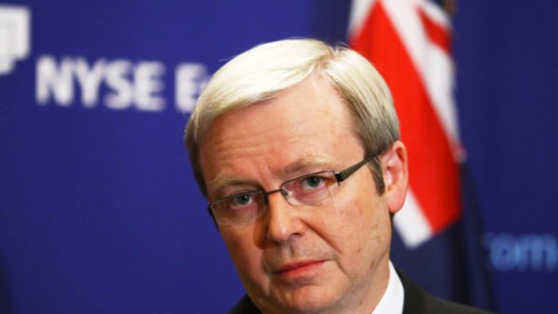The Rudd Government's "jobs fund" accused of being stage-managed.