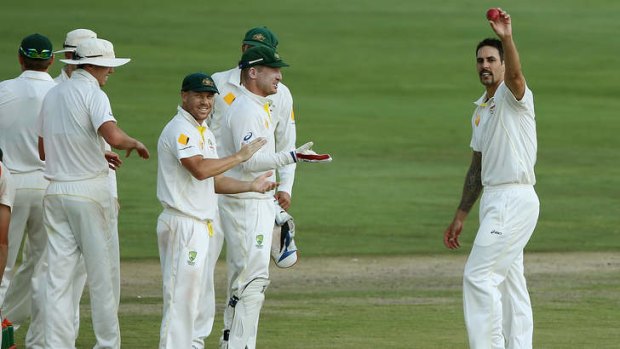 Unstoppable force: Mitchell Johnson.
