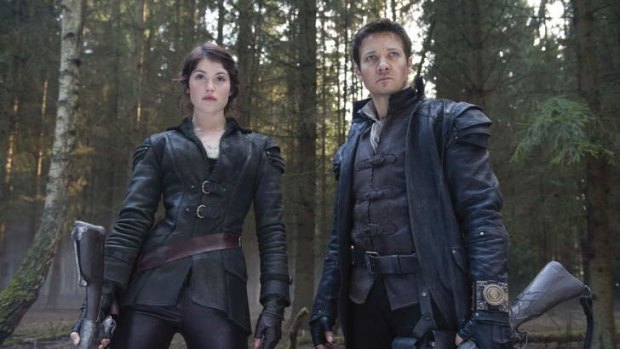 Grimm business &#8230; Gemma Arterton and Jeremy Renner as the sibling witch hunters.