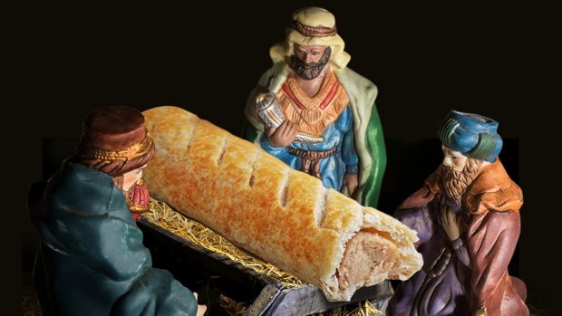 The Nativity scene created by British bakery Greggs to promote its Advent calendar.