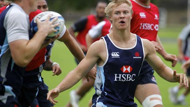 In line for a call up . . . Waratahs young gun Tom Kingston.