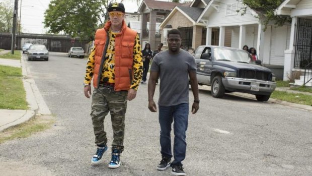 Prison prep: Will Ferrell and James and Keven Hart as Darnell in <i>Get Hard</i>.