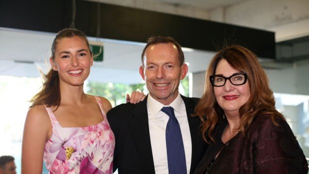 Frances Abbott, Tony Abbott and Leanne Whitehouse. 