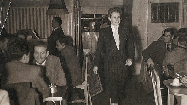 Val Eastwood at Val's Coffee Lounge in the1950s.