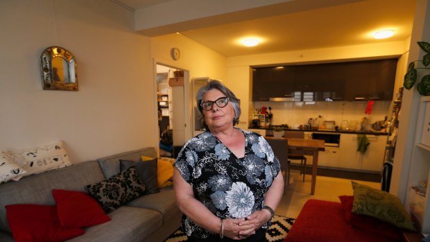 Mary Stella in her Coburg apartment.