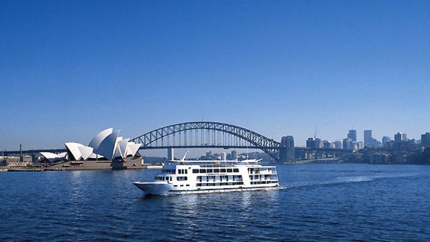 The Captain Cook MV Explorer on Sydney Harbour.