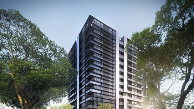 An artist's impression of the proposed apartment tower.