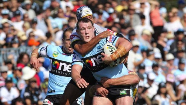 Under attack: Paul Gallen may miss the finals opener after being placed on report yesterday.