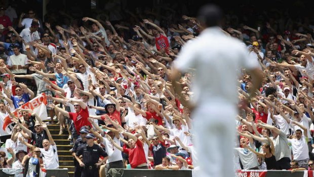 Ears to you: Mitchell Johnson is no stranger to being in the thoughts of the Barmy Army.