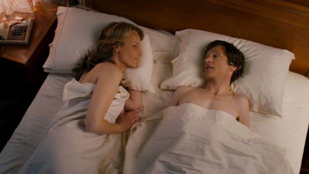 Helen Hunt and John Hawkes in <i>The Sessions</i>.