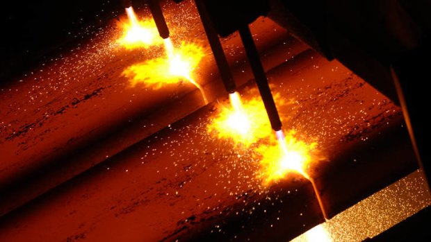 BlueScope has been hit by a falling domestic market for steel products.