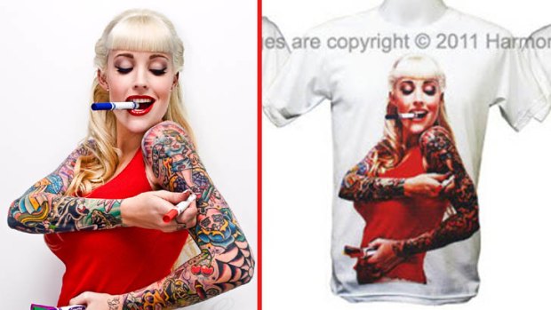 Harmony Nicholas of Adelaide has been fighting to stop businesses stealing her photos and putting them on T-shirts.