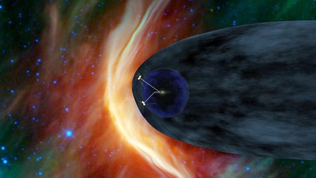 The twin Voyager spacecraft are exploring the edge of the solar system. Voyager 1 is poised to cross into interstellar space..