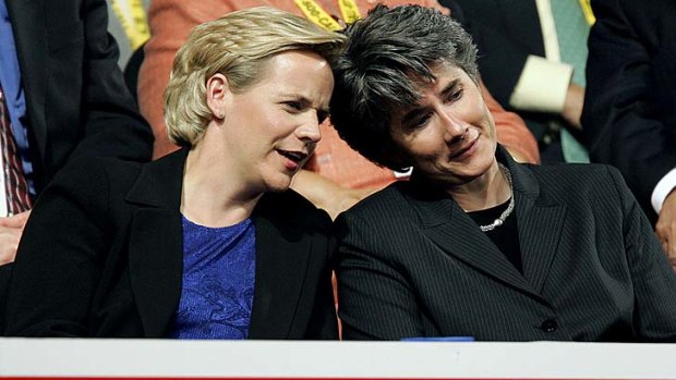 "Very happy" ... Mary Cheney and wife, Heather Poe.