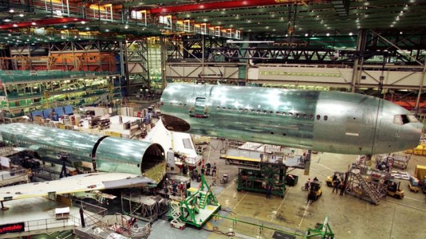 Size matters ... covering 39 hectares, the Boeing Everett factory is the size of 911 basketball courts.