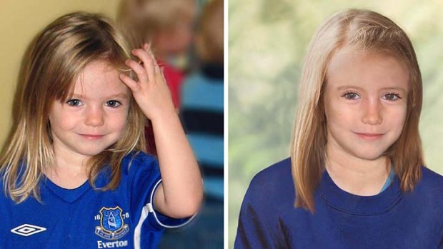Missing: Madeleine McCann, 3, (left) and as she might look now.