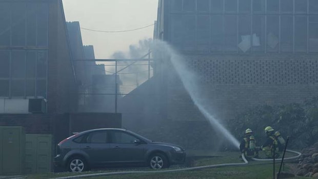 NSW Fire Brigade respond to a factory fire at North Rocks.