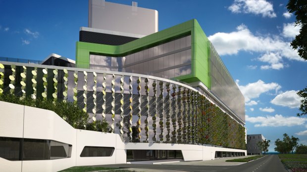 An artist impression of Perth's Children's Hospital that has been plagued by construction problems, which have prevented it from opening.