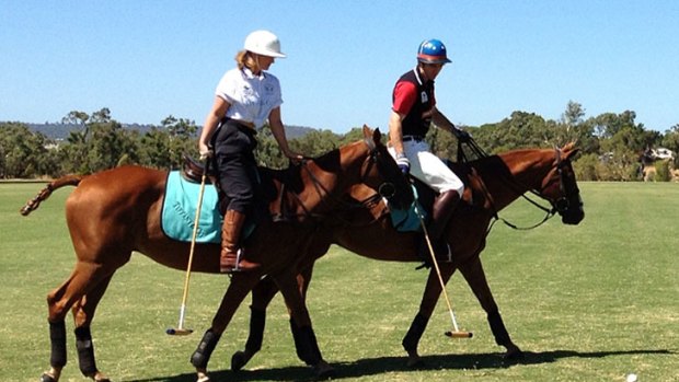 Jenna Clarke learns how to play polo under the expert guidance of Hugo Fischer.