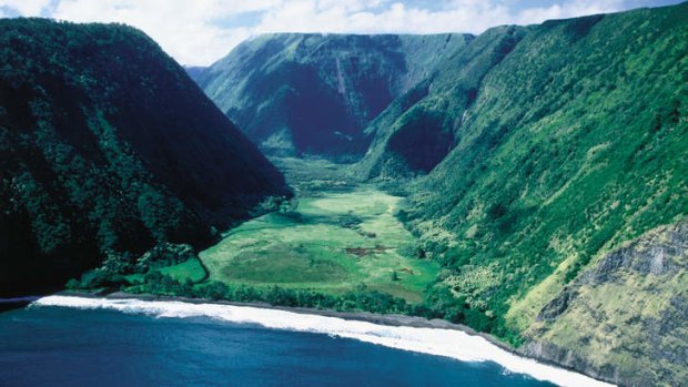 The Waipio Valley on Hawaii Island.