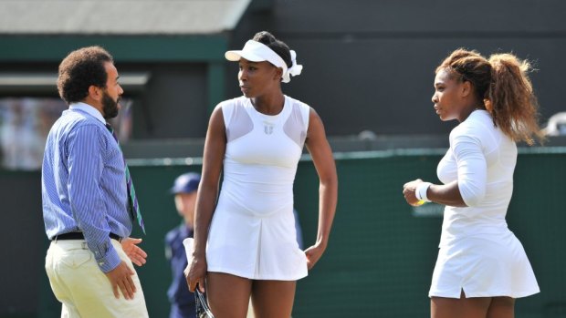 The Williams sisters earlier in the year at Wimbledon.