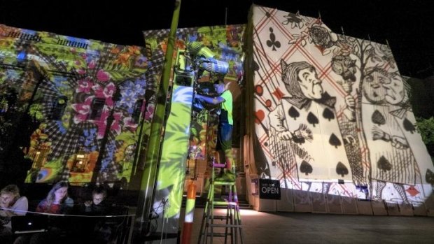 Projections celebrating Lewis Carroll's <i>Alice's Adventures in Wonderland</i> will light up the exterior of the State Library.