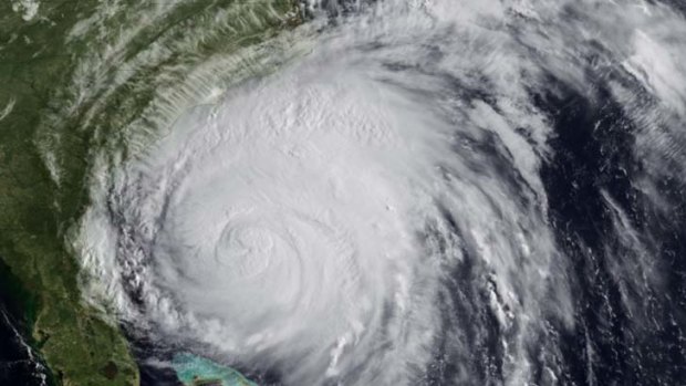 Irene's path ... the hurricane approaching the Outer Banks of North Carolina on August 26.