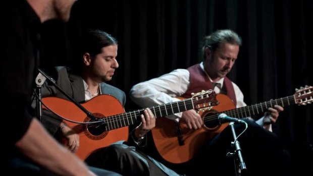 Flamenco flair: James Hauptmann, Flavio Rodrigues and Damian Wright.
